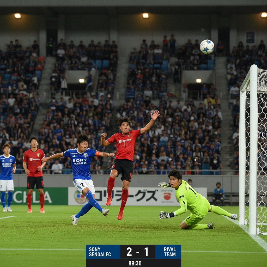 ソニー仙台FCの直近の試合で特に印象的だったゴールシーンや戦術的ポイントは何ですか?